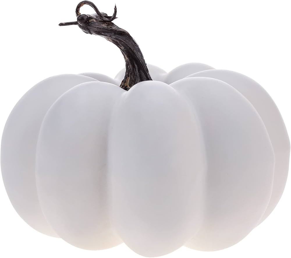 Funzhan Artificial Pumpkin Decorations 5.9 Inch Large White Pumpkin Realistic Foam Fake Pumpkin f... | Amazon (CA)