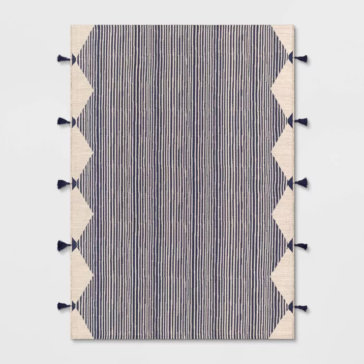 Linear Global Stripe Outdoor Rug Navy/Ivory - Project 62™ | Target