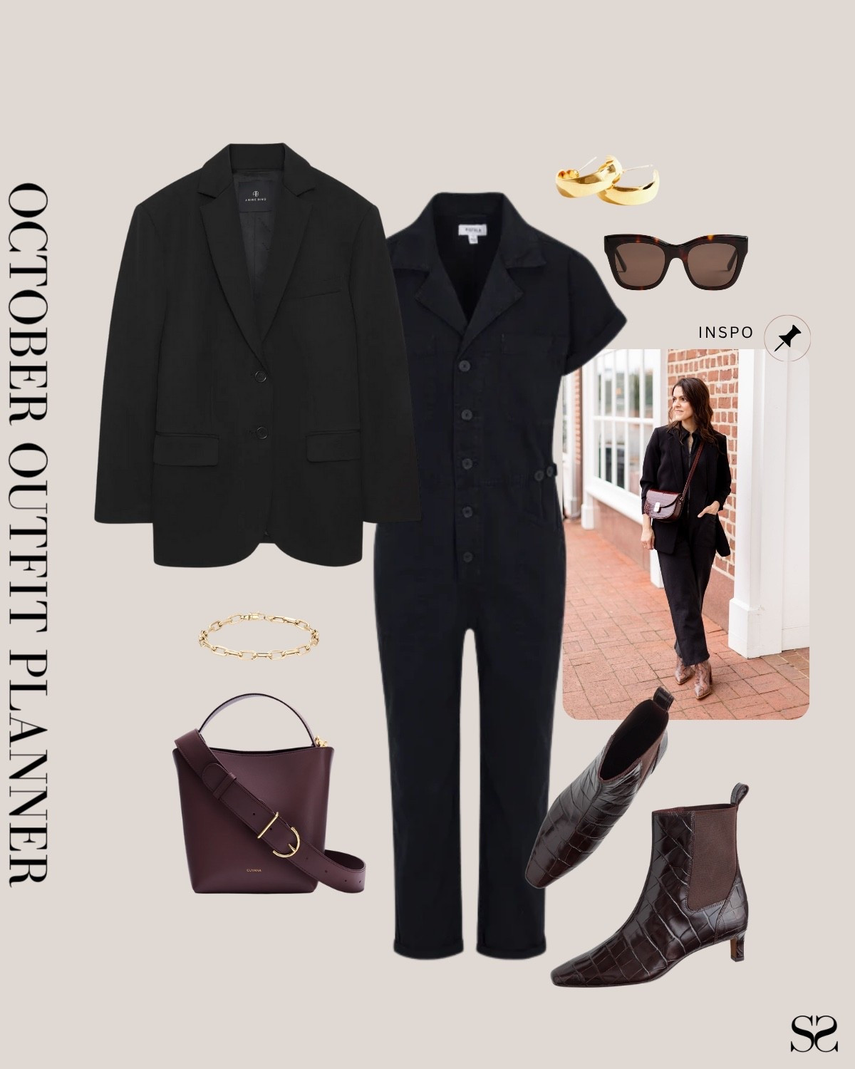 Monthly outfit planner OCTOBER: Fall outfits | jumpsuit, ankle boots, blazer

#falloutfit #classicstyle #casualstyle #dressycasual


#LTKSeasonal #LTKStyleTip