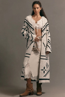 Pilcro Collared Hooded Sweater Duster | Anthropologie (US)