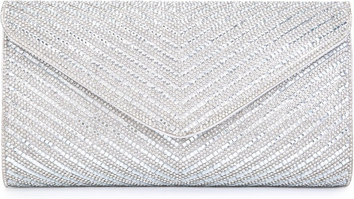 Women's Evening Handbags Envelope Clutch Purses Ladies Crossbody Bags Rhinestone Wedding Bag Shou... | Amazon (US)