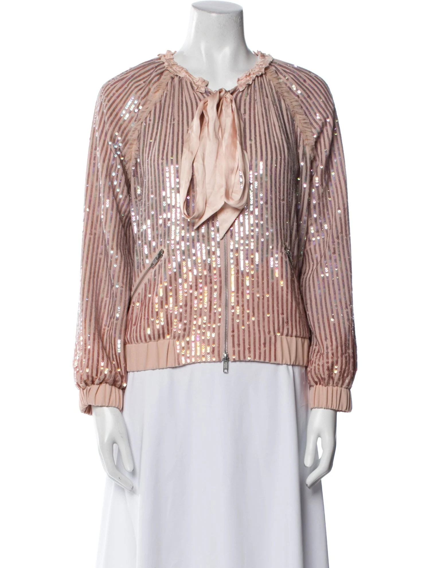 Needle & Thread Striped Evening Jacket - Pink Jackets, Clothing - WNT27379 | The RealReal | The RealReal