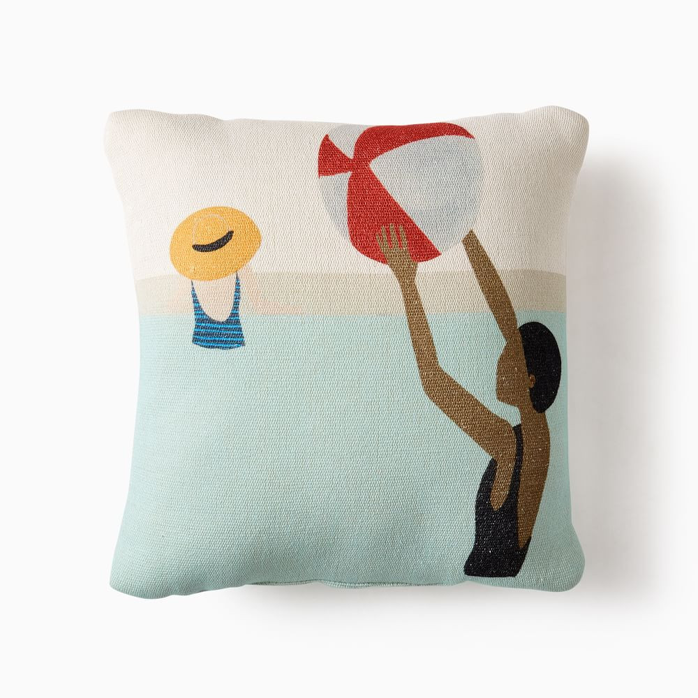 Beach Ball Indoor/Outdoor Pillow | West Elm (US)