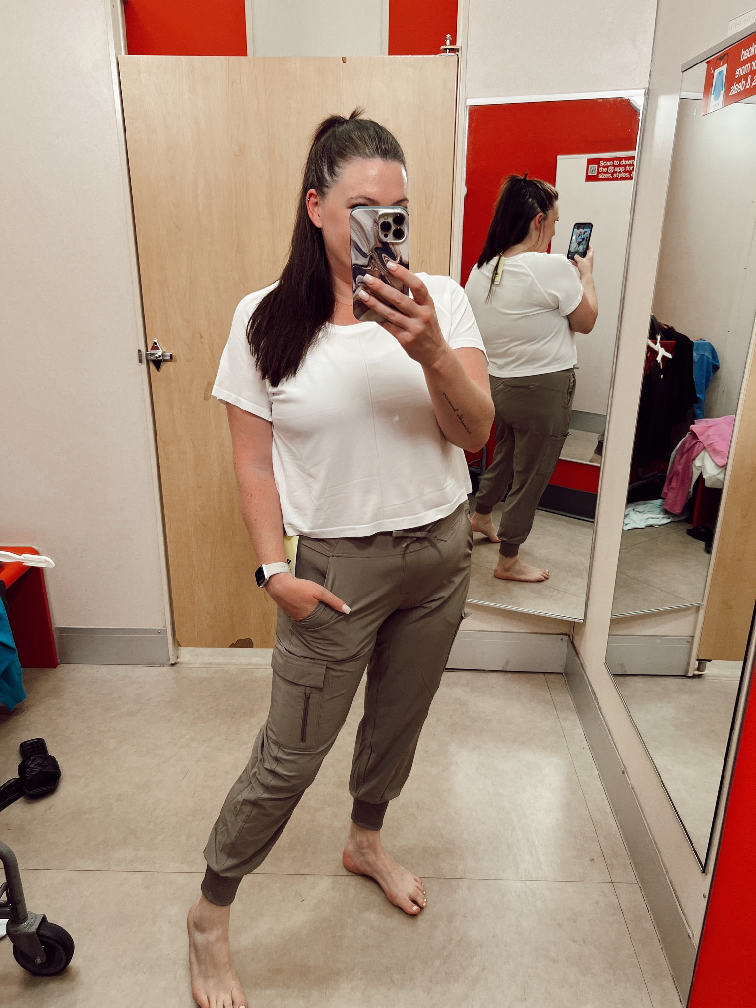 Casual target joggers and white t-shirt. 

#LTKfindsunder50 #LTKmidsize #LTKstyletip