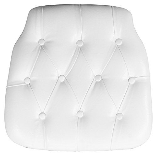 Flash Furniture Hard White Tufted Vinyl Chiavari Chair Cushion | Amazon (US)