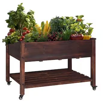 VEIKOUS 22.4-in W x 46.8-in L x 33-in H Rustic Raised Garden Bed | Lowe's