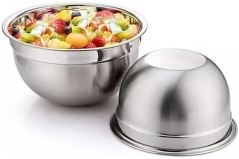 Tigela Bowl Inox 28Cm Aço Inoxidável 4L Saladeira Profissional Gourmet Para Cozinha e Culinári... | Amazon (BR)