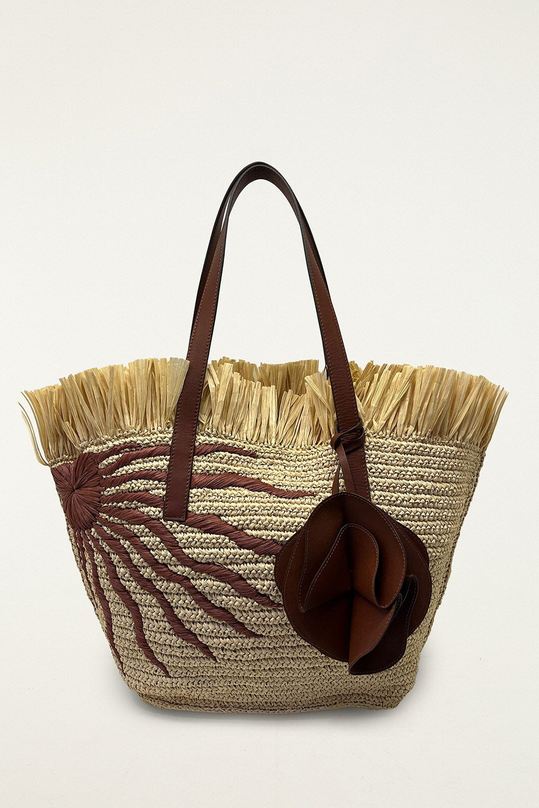 Printed Raffia Basket Bag | FARM Rio | FarmRio (US)