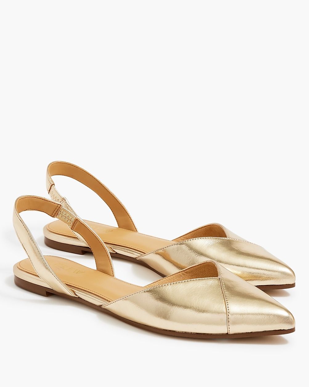 Metallic slingback flats | J.Crew Factory