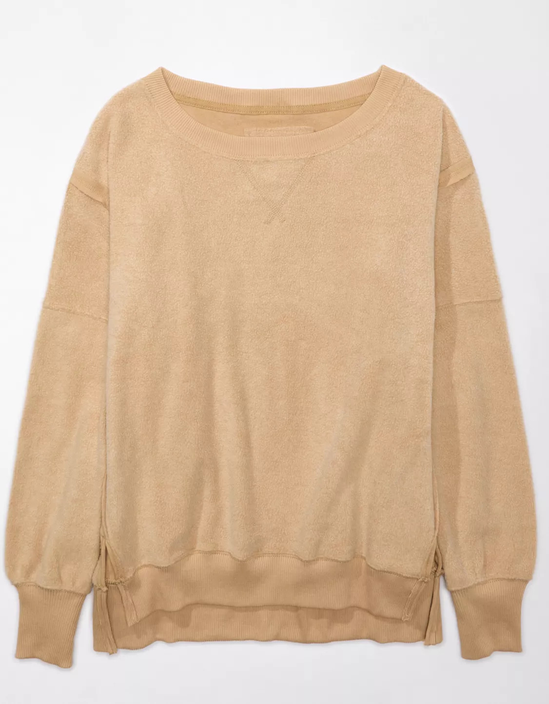 AE Oversized Big Hug Reverse Fleece Sweatshirt | American Eagle Outfitters (US & CA)