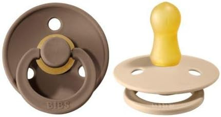 BIBS Baby Pacifiers | BPA-Free Natural Rubber Pacifier | Made in Denmark | Set of 2 Soothers (Dark O | Amazon (US)