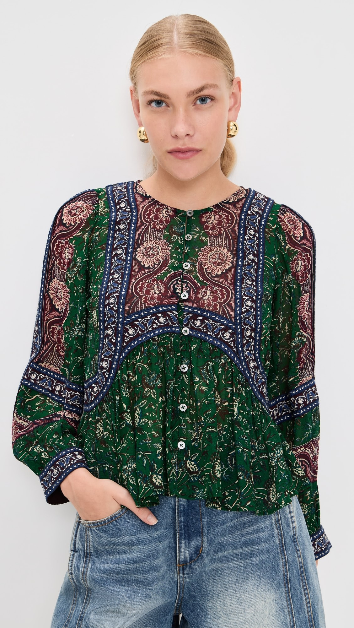 Melba Print Long Sleeve Top | Shopbop