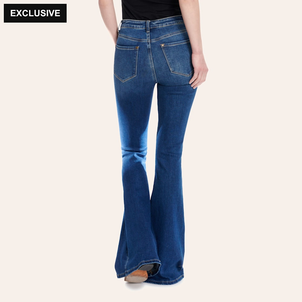 Rockin' C Women's Dark Wash High Rise Basic Flare Leg Jeans | Cavender's