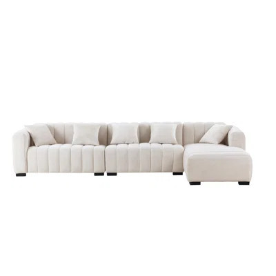 Channel Tufted Sofa Velvet Upholstered Modular Sofa | Wayfair North America