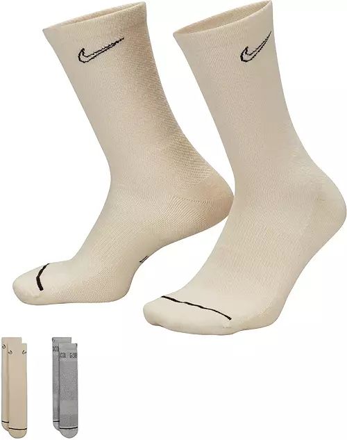 Nike Everyday Plus Undyed Cushioned Crew Socks - 2 Pack | Dick's Sporting Goods