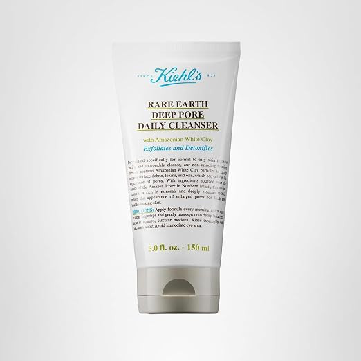 Kiehl's Rare Earth Deep Pore Daily Cleanser, Gentle Exfoliating Face Wash for Oily Skin, Detoxifi... | Amazon (US)
