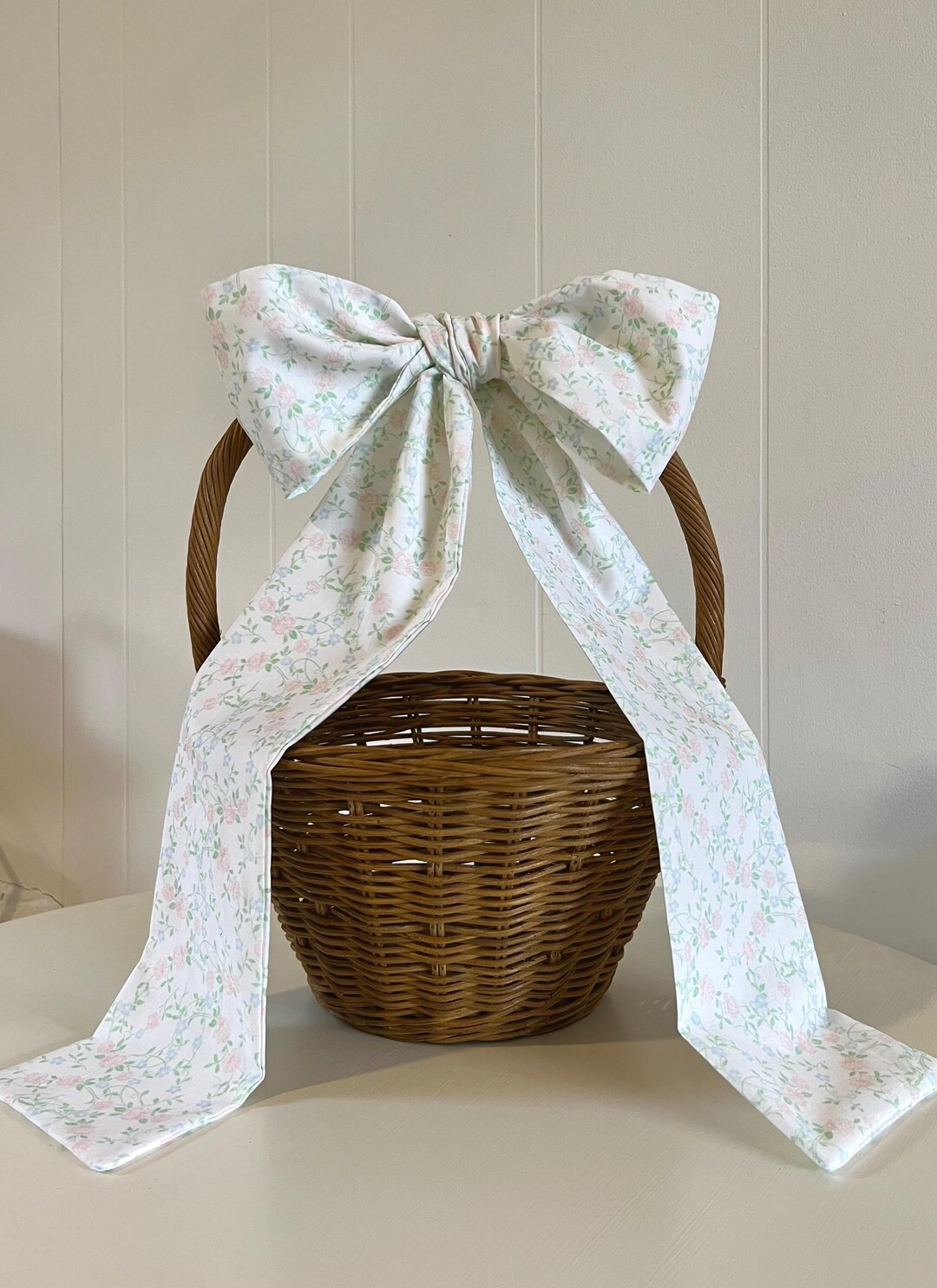 Custom made Peter Rabbit Toile Easter Basket Bow with personalization | Etsy (US)