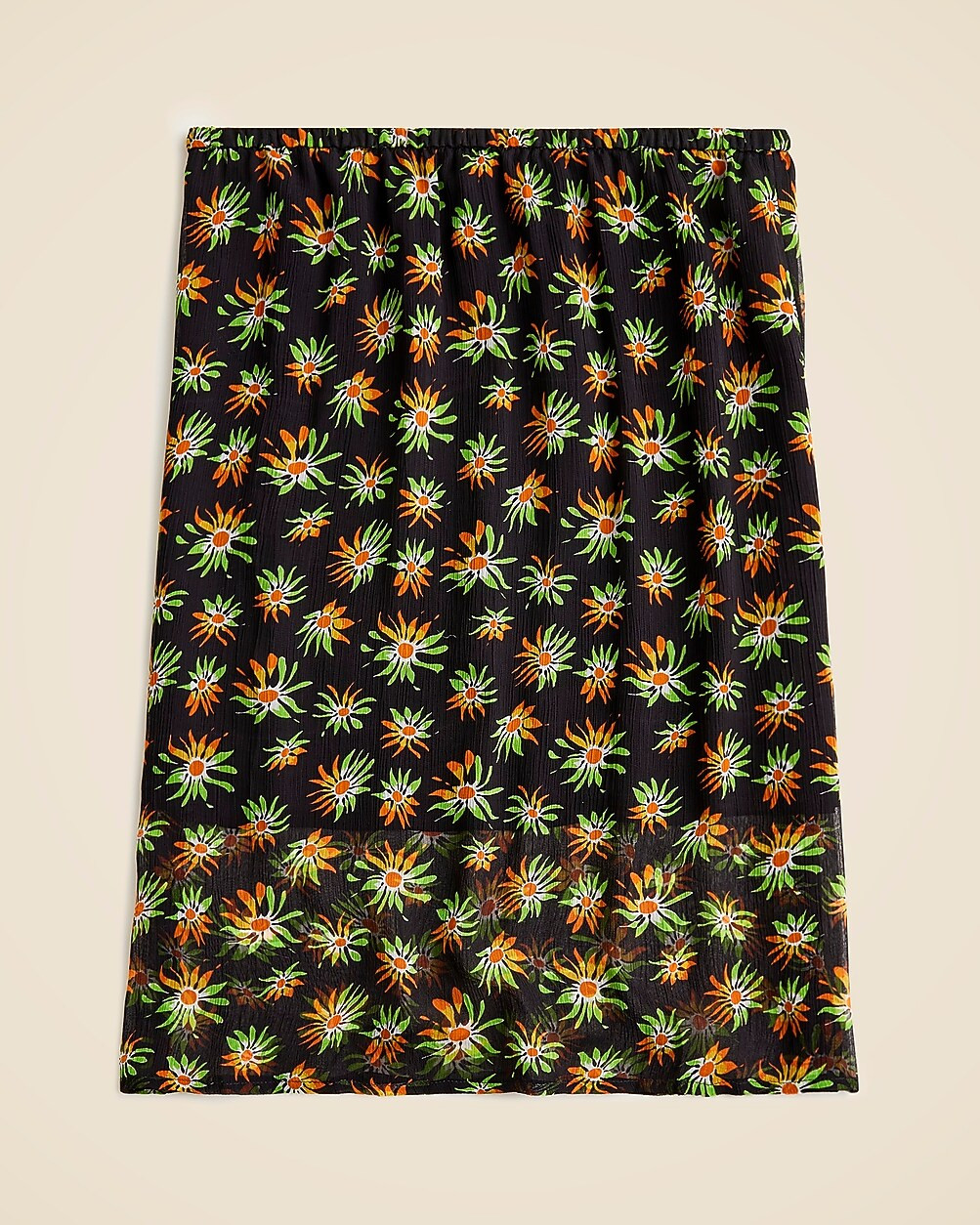 Gwen knee-length layered slip skirt in crinkle chiffon | J. Crew US