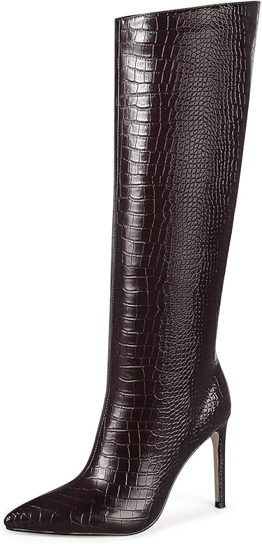 Bieosnli Knee High Boots for Women,Sexy Pointed Toe Stiletto Heel Boot Thigh High Boots Fashion L... | Amazon (US)