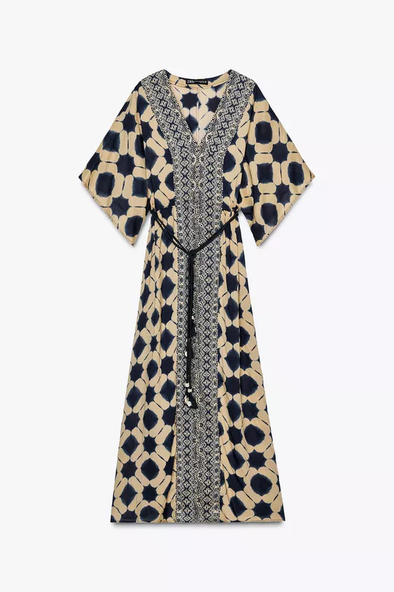PRINTED KAFTAN DRESS | Zara US