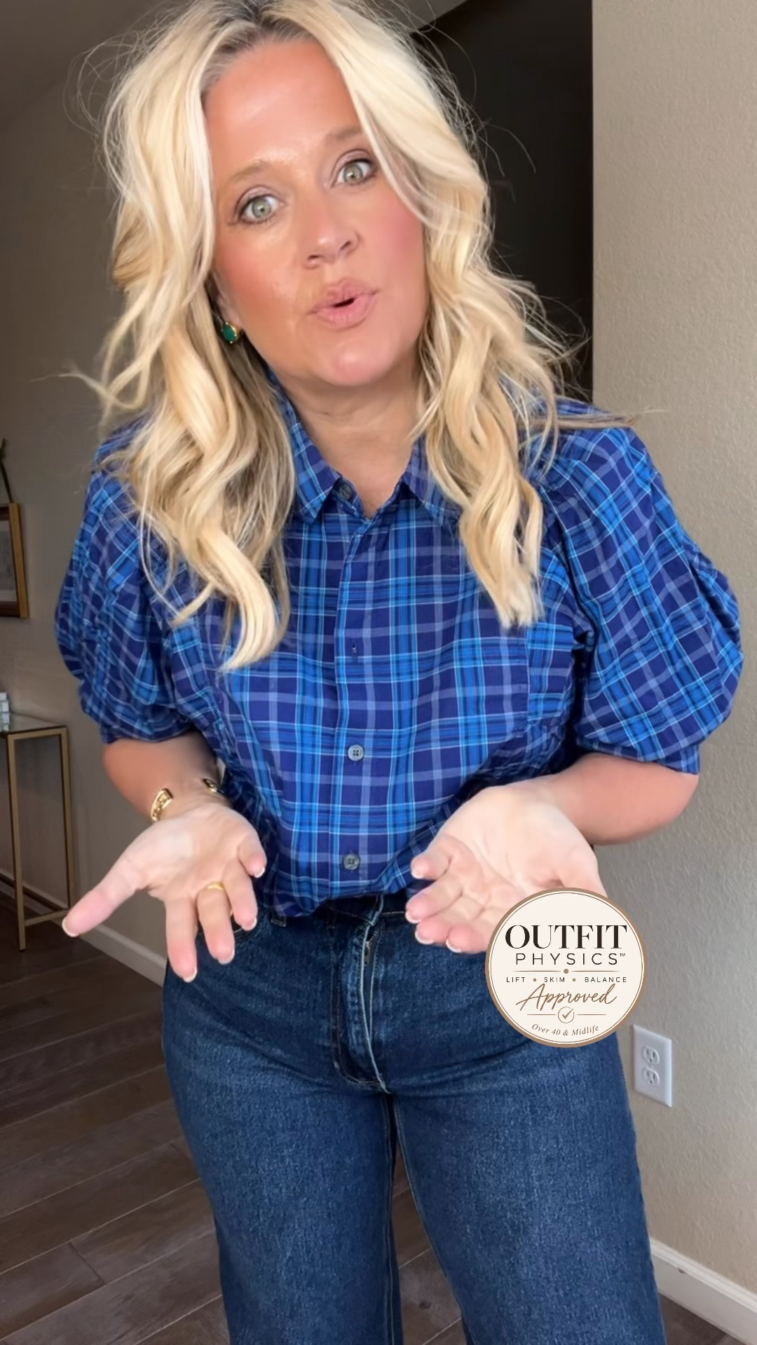✨Tap the bell, save and ❤️ start here over 40 fashion, midlife style, midsize fashion and luxury looks for less.  

⬇️Sizing information:
Large (size down if in between sizes.) 
Jeans 12 (size up if in between sizes.)

This is the kind of Walmart find that makes getting dressed so much easier. ✨

The spread collar lifts the eye, the puff sleeves add shape and balance, and the lightweight cotton skims instead of clinging.

And one detail I really love: the arm cuffs have stretch, so they’re more comfortable and work with different arm sizes without digging in.

✨ Lift
✨ Skim
✨ Balance

That’s Outfit Physics™.

Polished, easy, comfortable, and such a good fall piece from Walmart. 🤍

👑 Helping you look good, feel good.-Lindsey Denver   Check back daily for belly-friendly style, confidence, and Outfit Physics™.

#LTKOver40 #LTKMidsize #LTKPlusSize