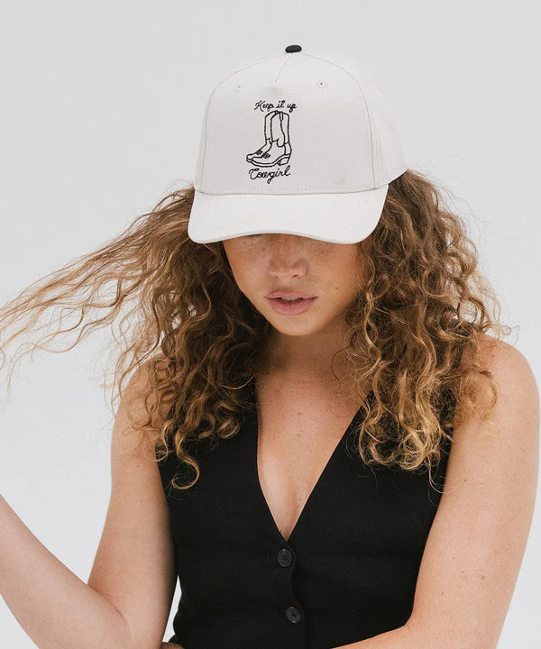 Keep It Up Cowgirl Canvas Trucker | Gigi Pip