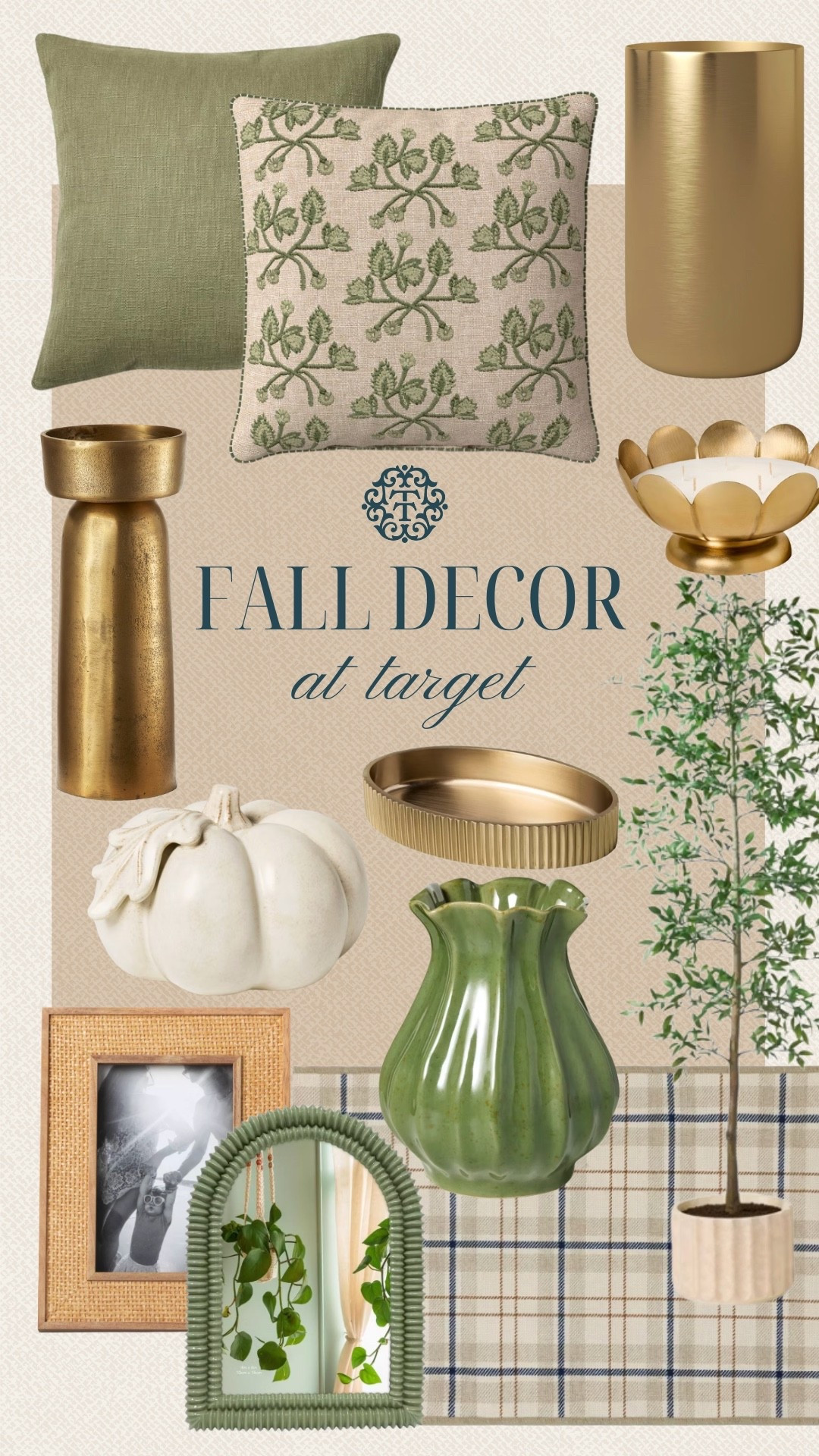 Green and gold make a beautiful pairing for fall decorating. These Target finds bring in soft color, cozy textures, and pieces that work throughout the season. Mix them into your current decor for a fresh look that's warm and inviting.

#LTKSeasonal #LTKOver40 #LTKHome