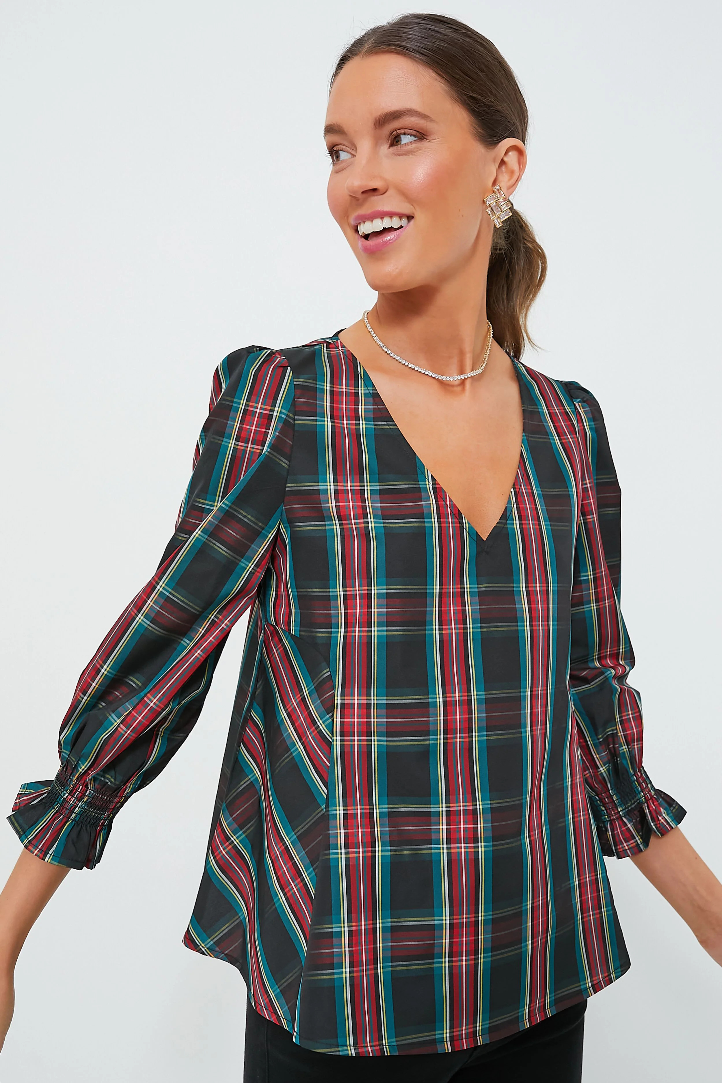 Highland Plaid Easton Blouse | Tuckernuck (US)