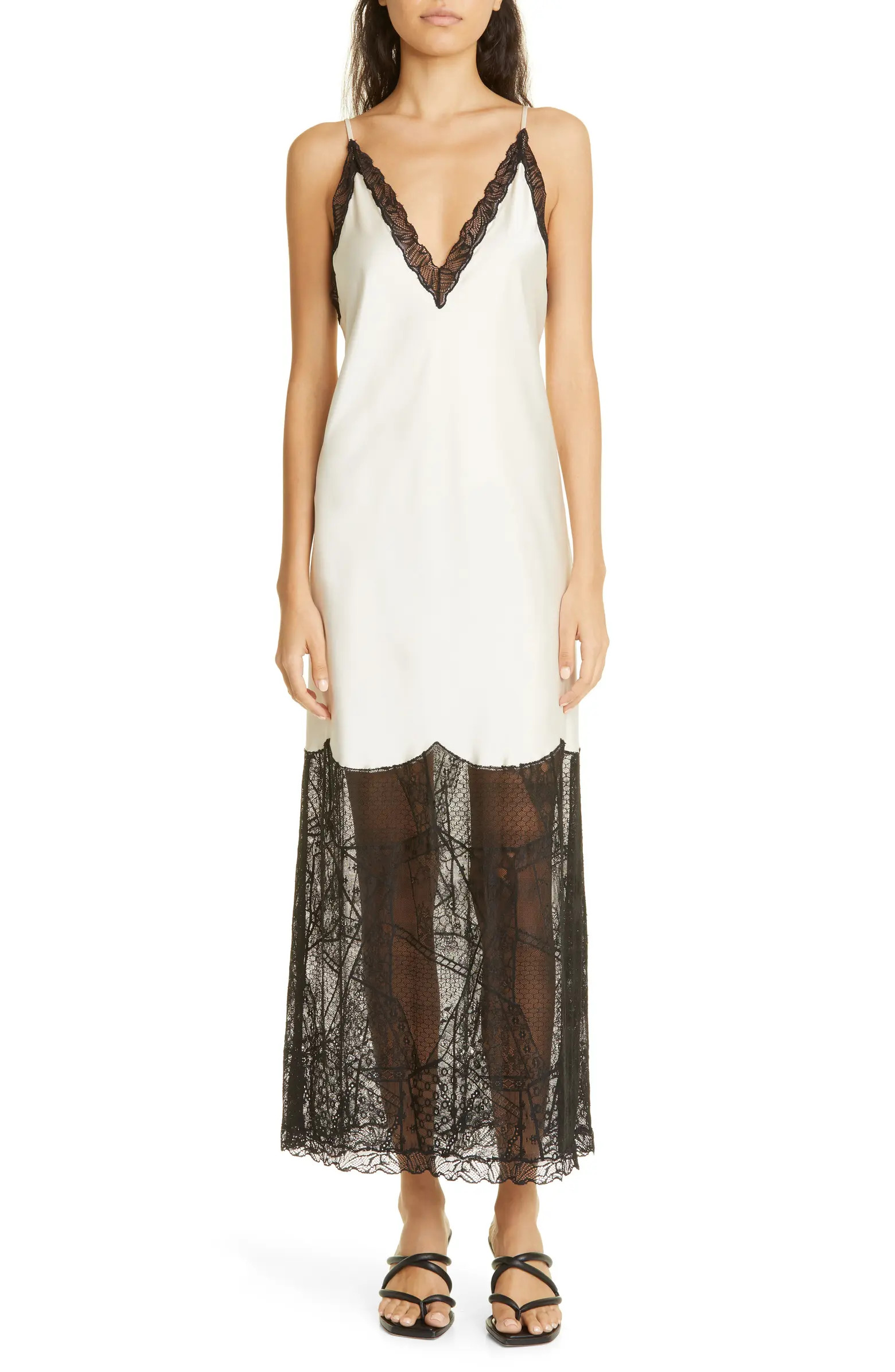 Simkhai Trish Scallop Lace Hem Slipdress | Nordstrom | Nordstrom
