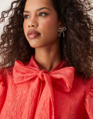 Sister Jane oversized bow mini dress in red | ASOS (Global)