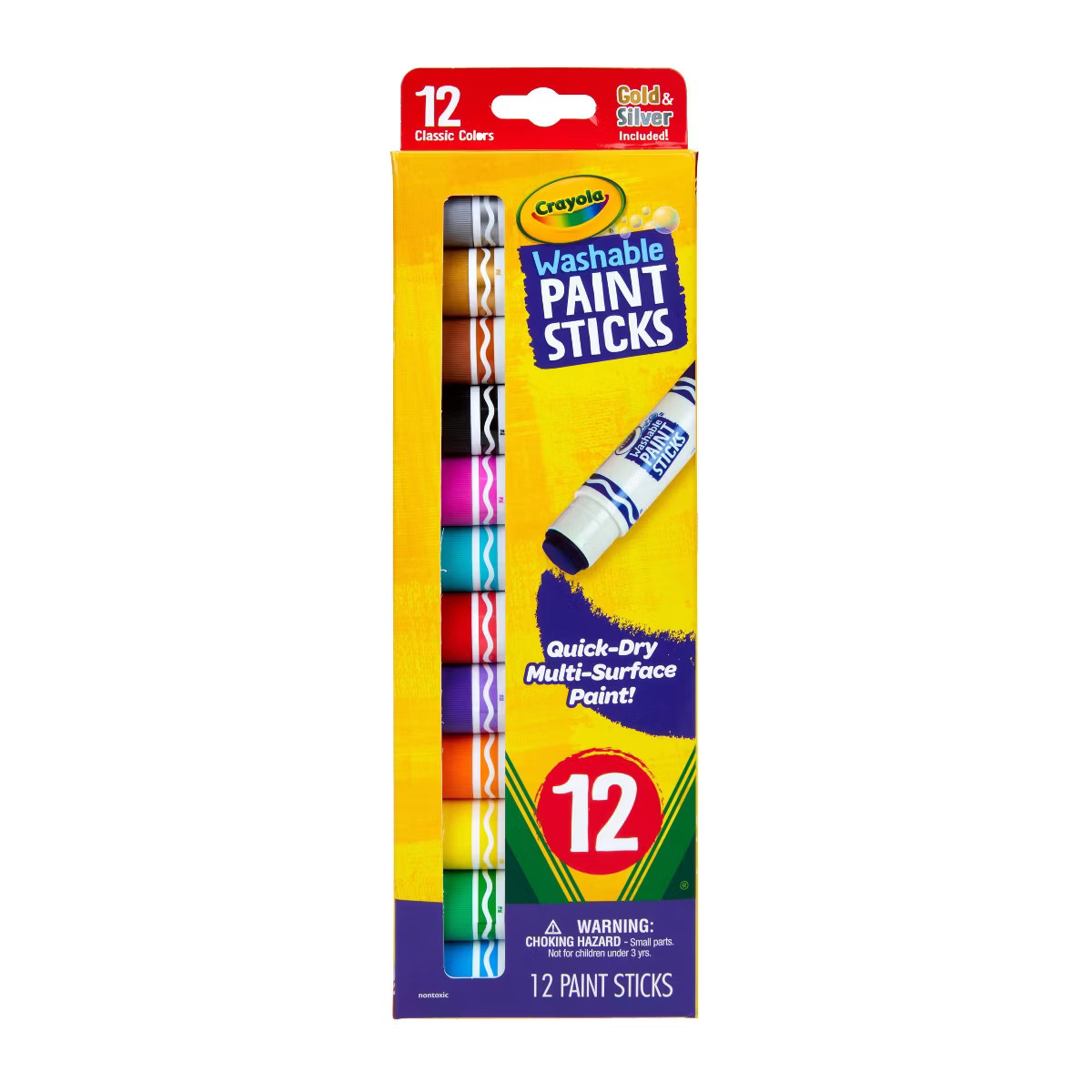 Crayola 12ct Washable Paint Sticks: Non-Toxic Kids' Craft Paint, Water-Based Acrylic, Multicolore... | Target