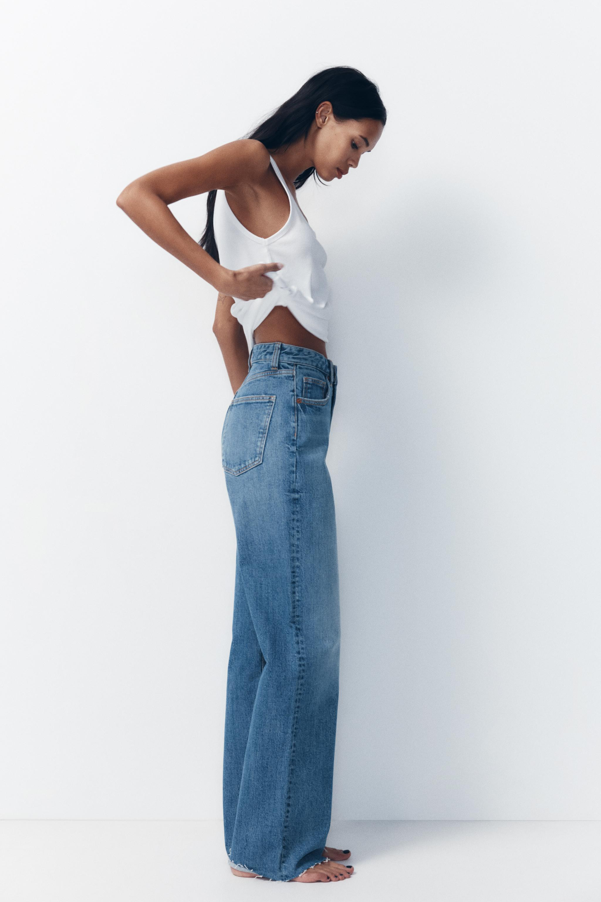TRF WIDE-LEG HIGH-WAIST JEANS | Zara UK
