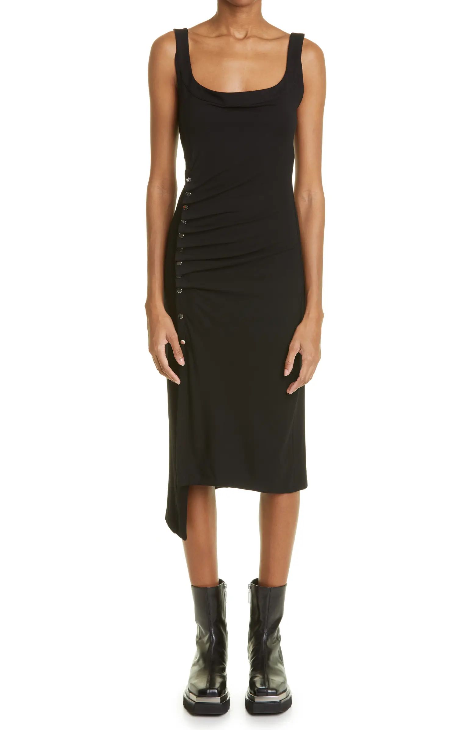 paco rabanne Asymmetric Snap-Up Dress | Nordstrom | Nordstrom