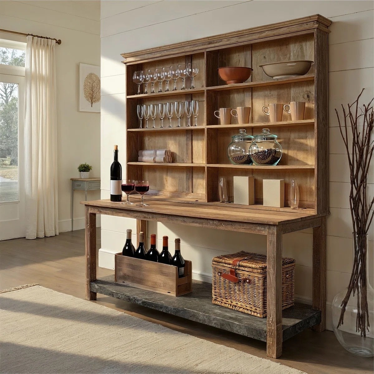 Reclaimed Wood and Metal Two-Piece Hutch

#LTKHome #LTKdayinmylife #LTKSaleAlert