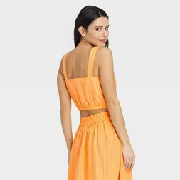 Women's Tie-Front Apron Tank Top - A New Day™ | Target