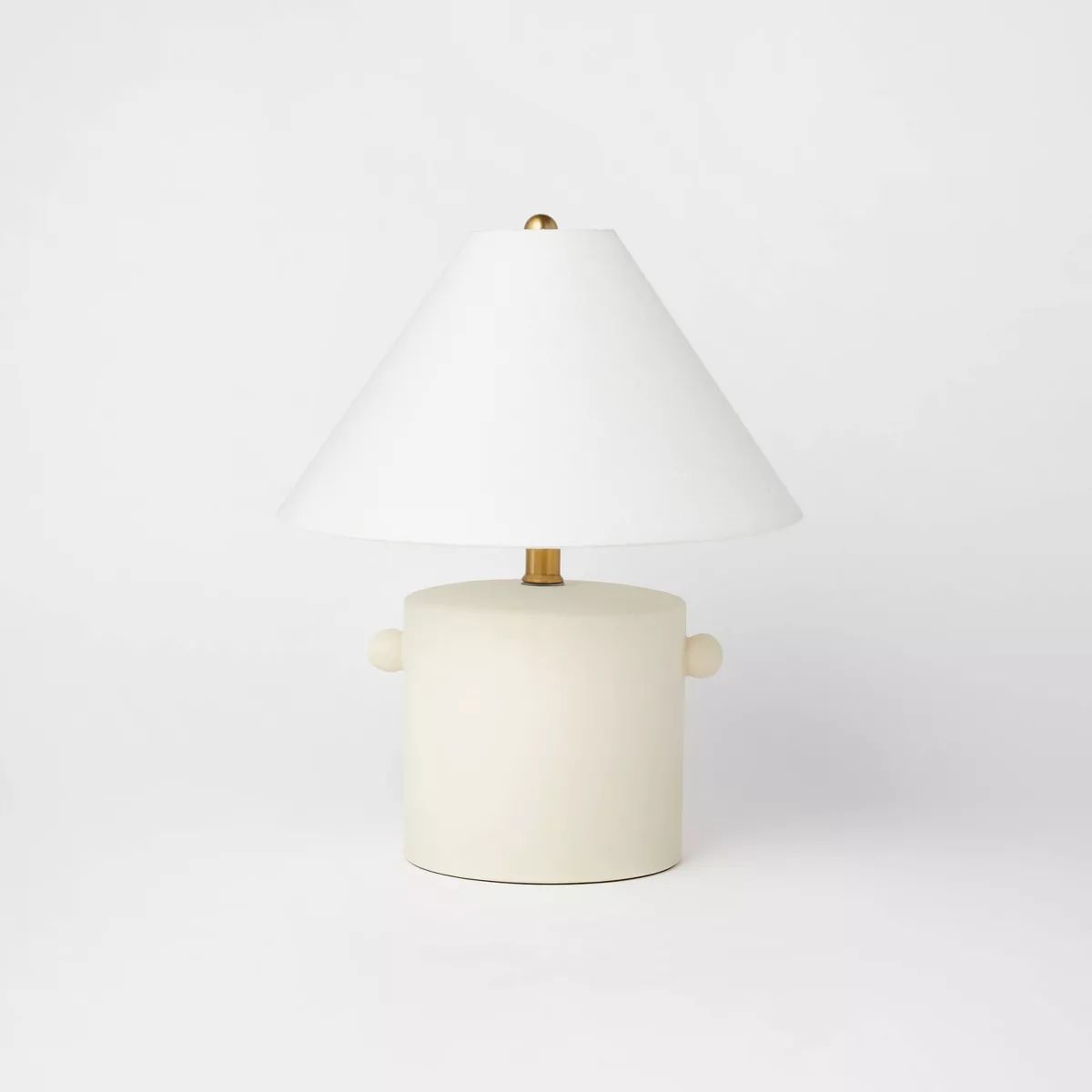 Ceramic Table Lamp with Knob Tan (Includes LED Light Bulb) - Threshold™ designed with Studio Mc... | Target