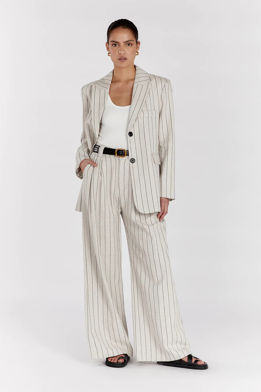 MURPHY NATURAL PINSTRIPE PANT | DISSH