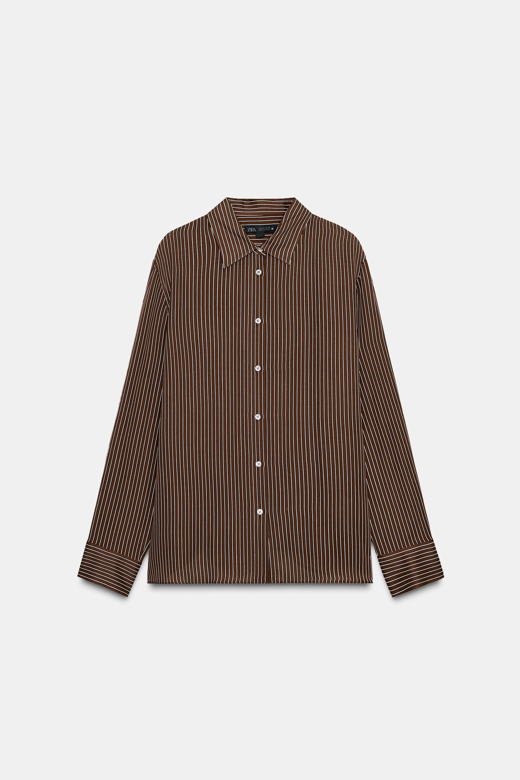 OVERSIZED PLAID POPLIN SHIRT | Zara US