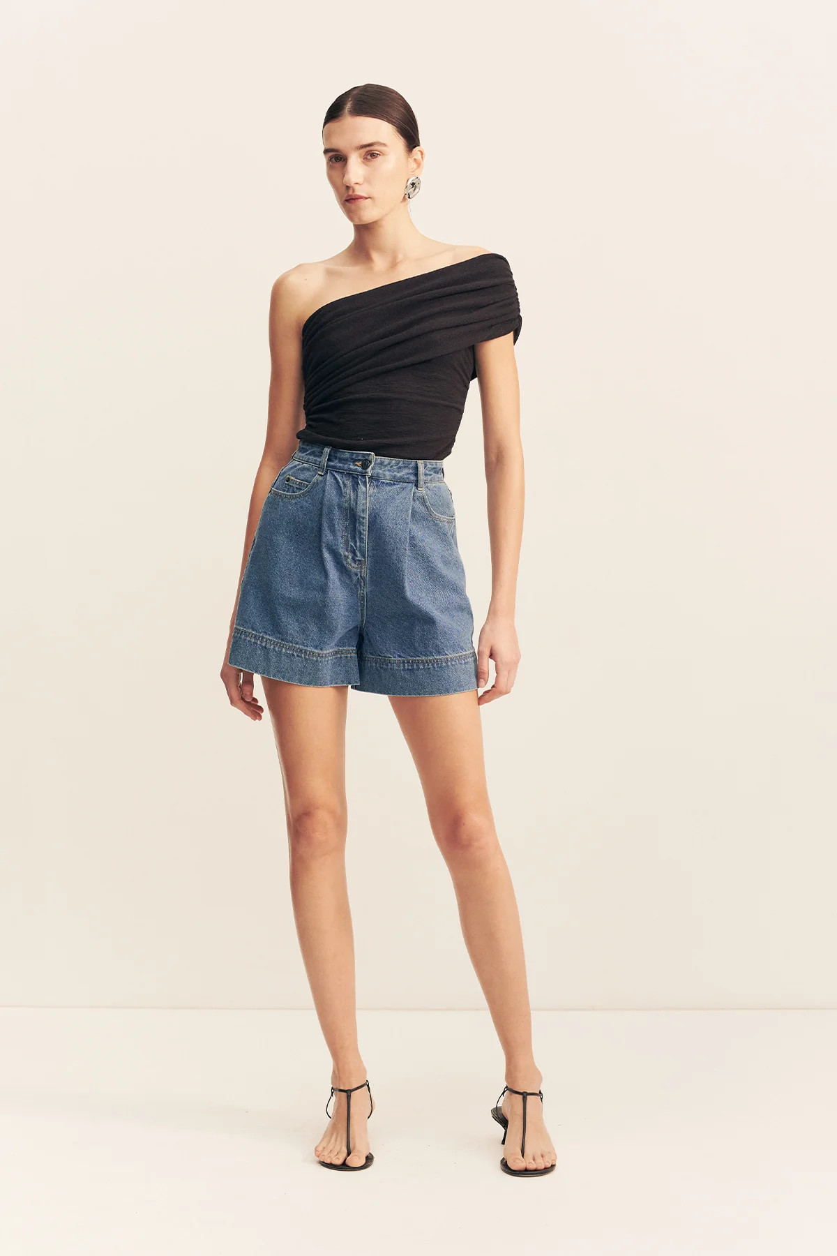 Raquel High Rise Short | Vintage Blue | Shorts | Shona Joy | Shona Joy