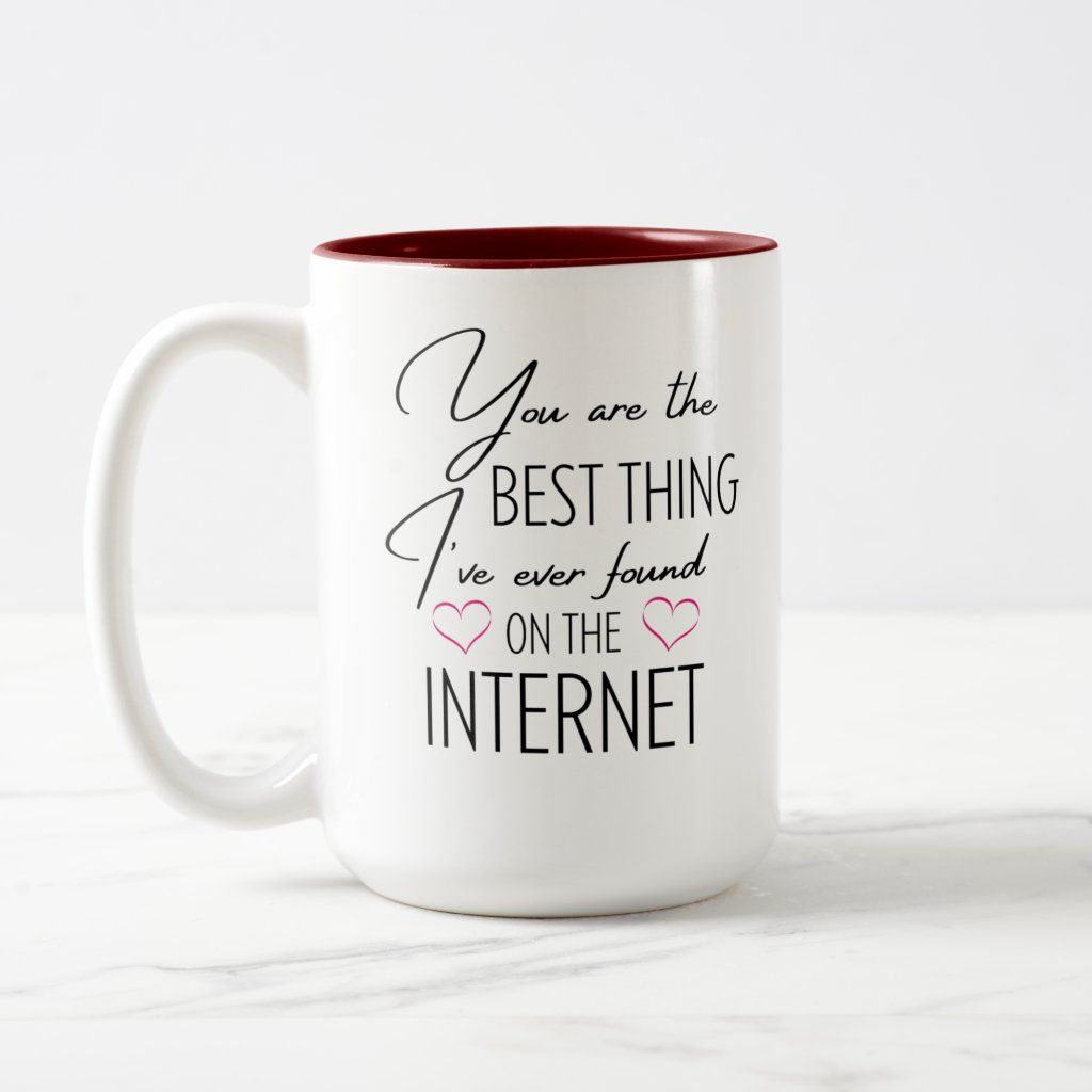 Internet dating, Valentine mug | Zazzle