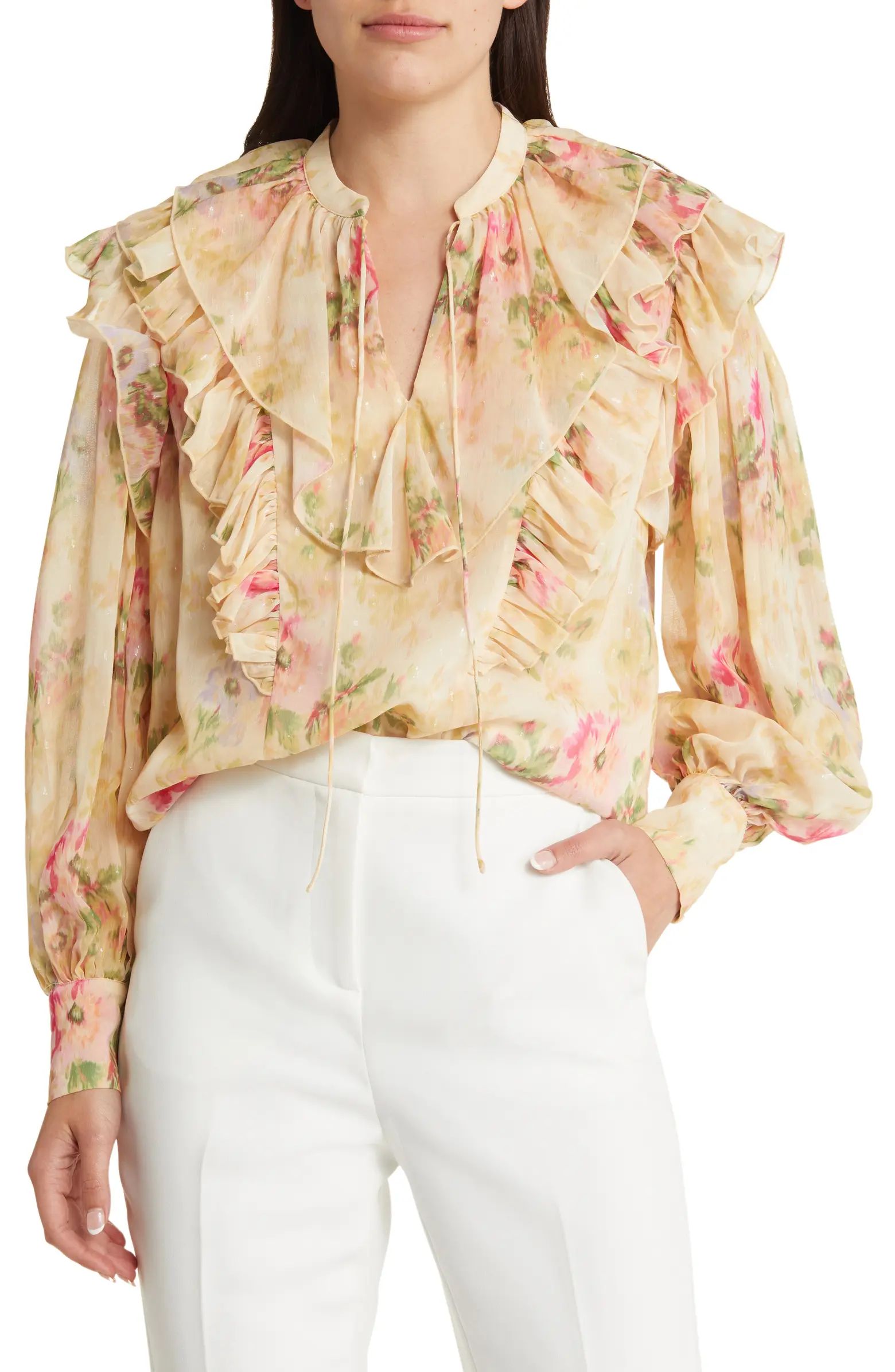 Helenoh Floral Ruffle Blouse | Nordstrom