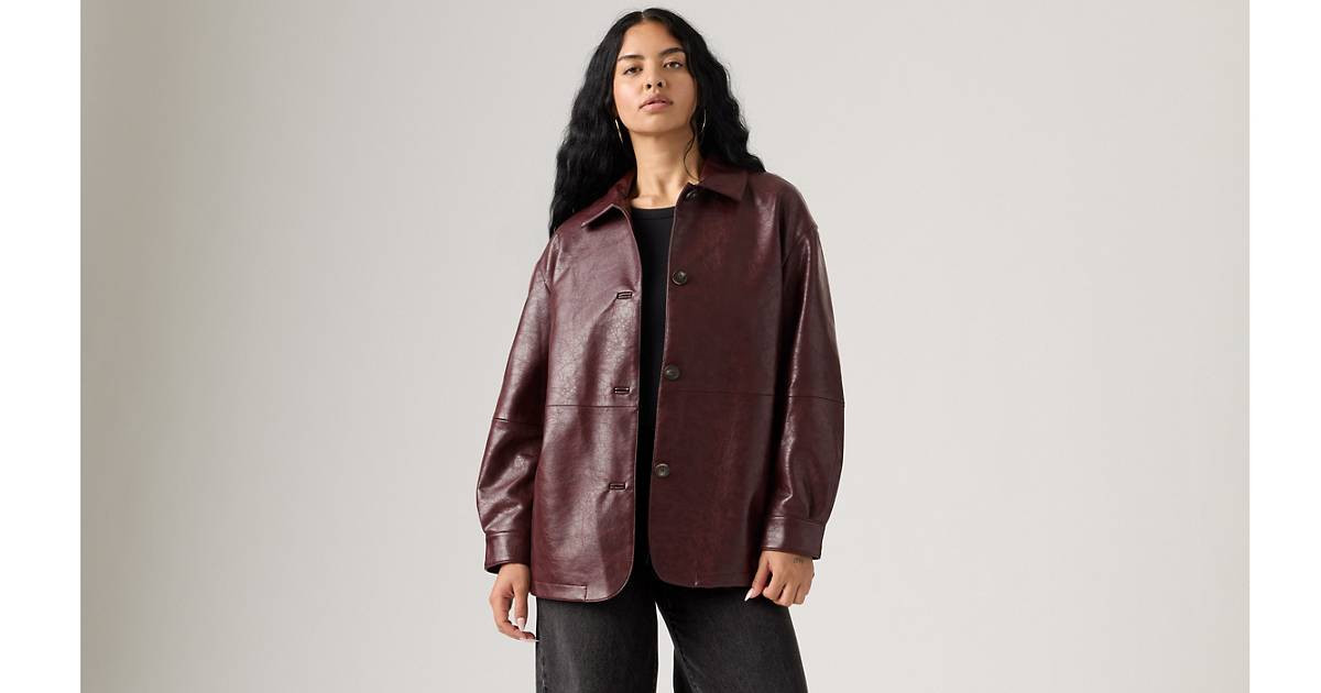 Faux Leather Vintage Blazer - Red | Levi's® US | Levi's US