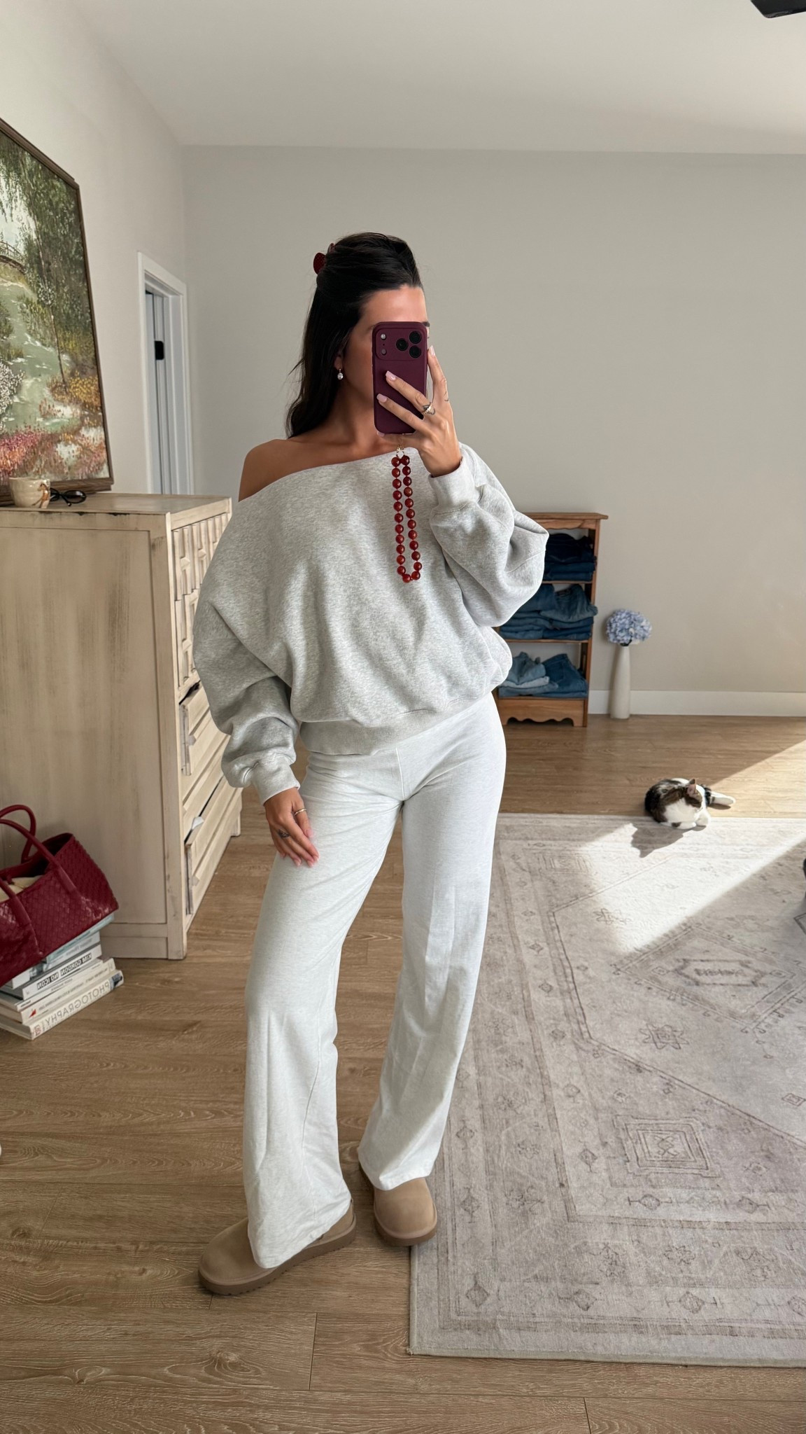 Cozy winter outfit! L in Abercrombie Sunday slash sweatshirt and one size bottoms! Linked similar tops also!

#LTKSeasonal #LTKFindsUnder50 #LTKootd