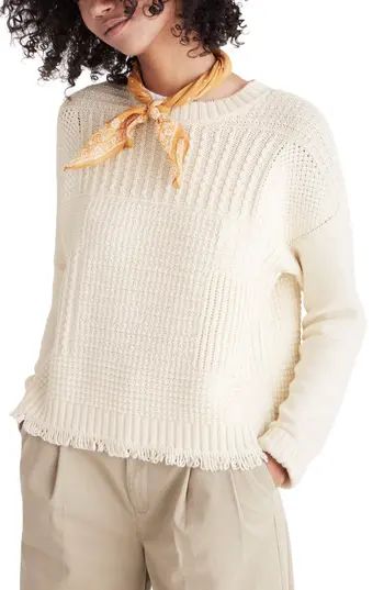 Women's Madewell Stitchmix Pullover, Size Medium - White | Nordstrom