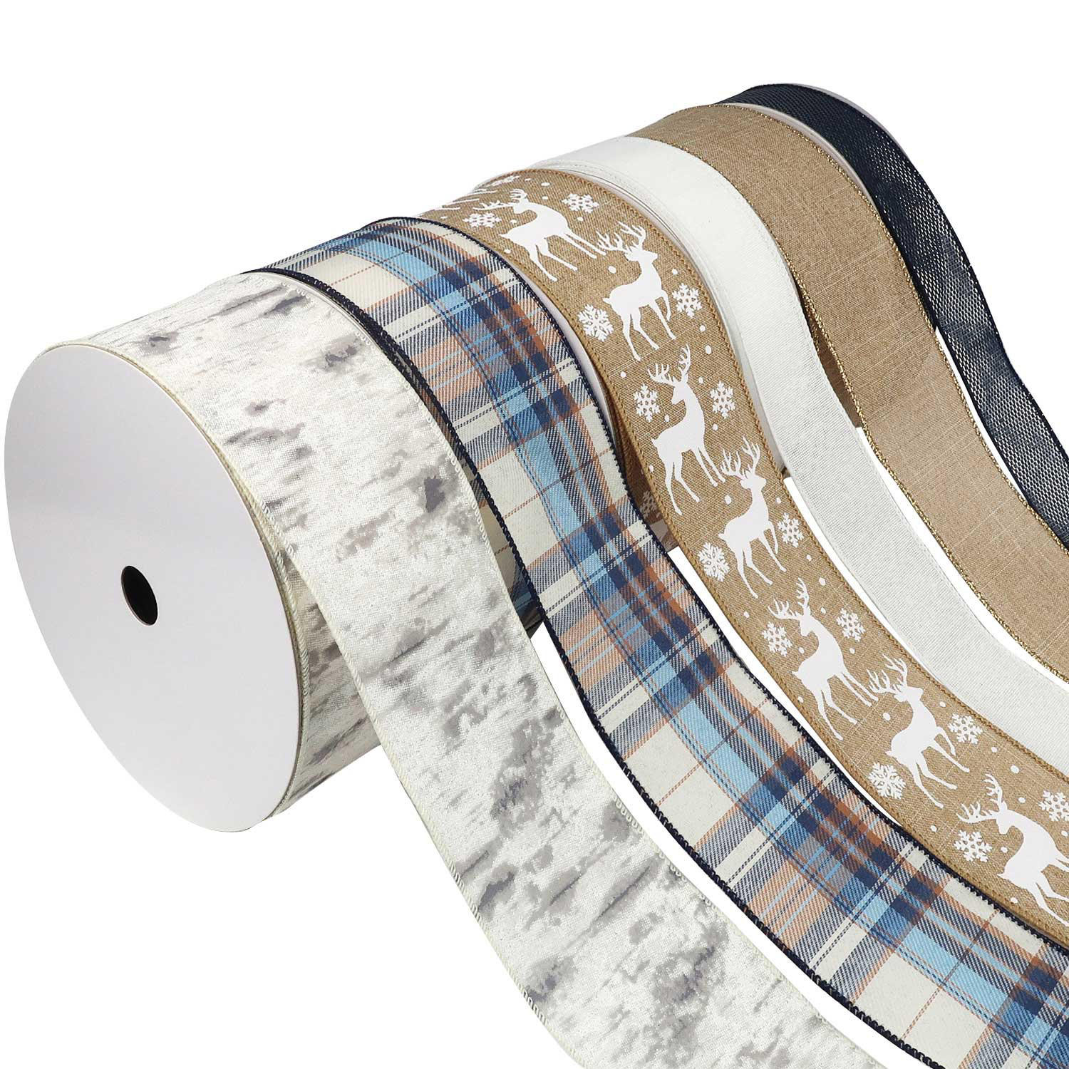 Member's Mark Premium Wired Holiday Ribbon, 6 pk., Assorted Colors | Sam's Club