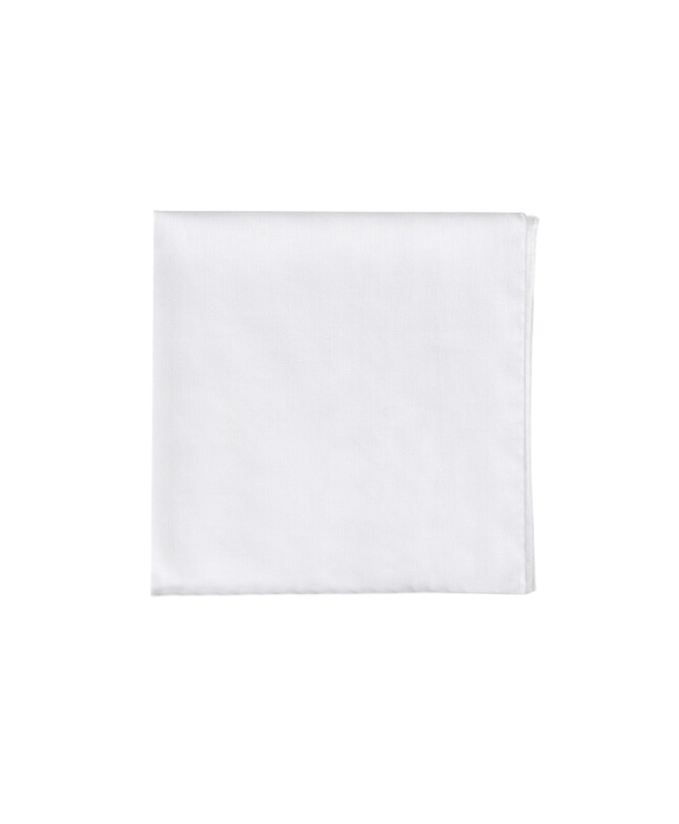 White Poplin Pocket Square | He Spoke Style