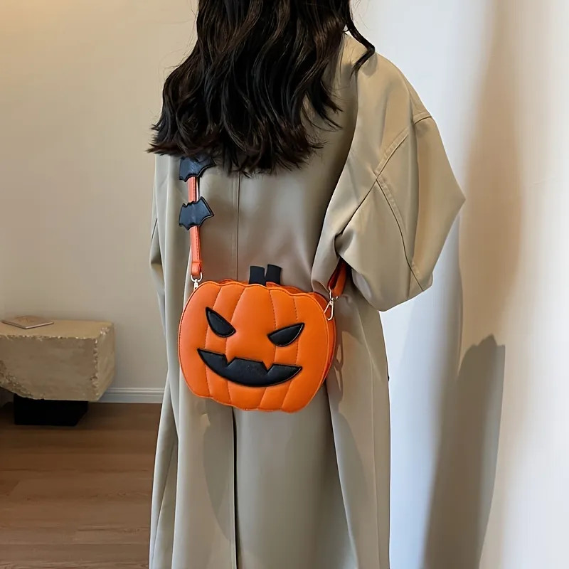 Funny Pumpkin Shaped Crossbody Bag, Halloween Ghost Skull Cartoon Purse, Creative Shoulder Bag Fo... | Temu Affiliate Program