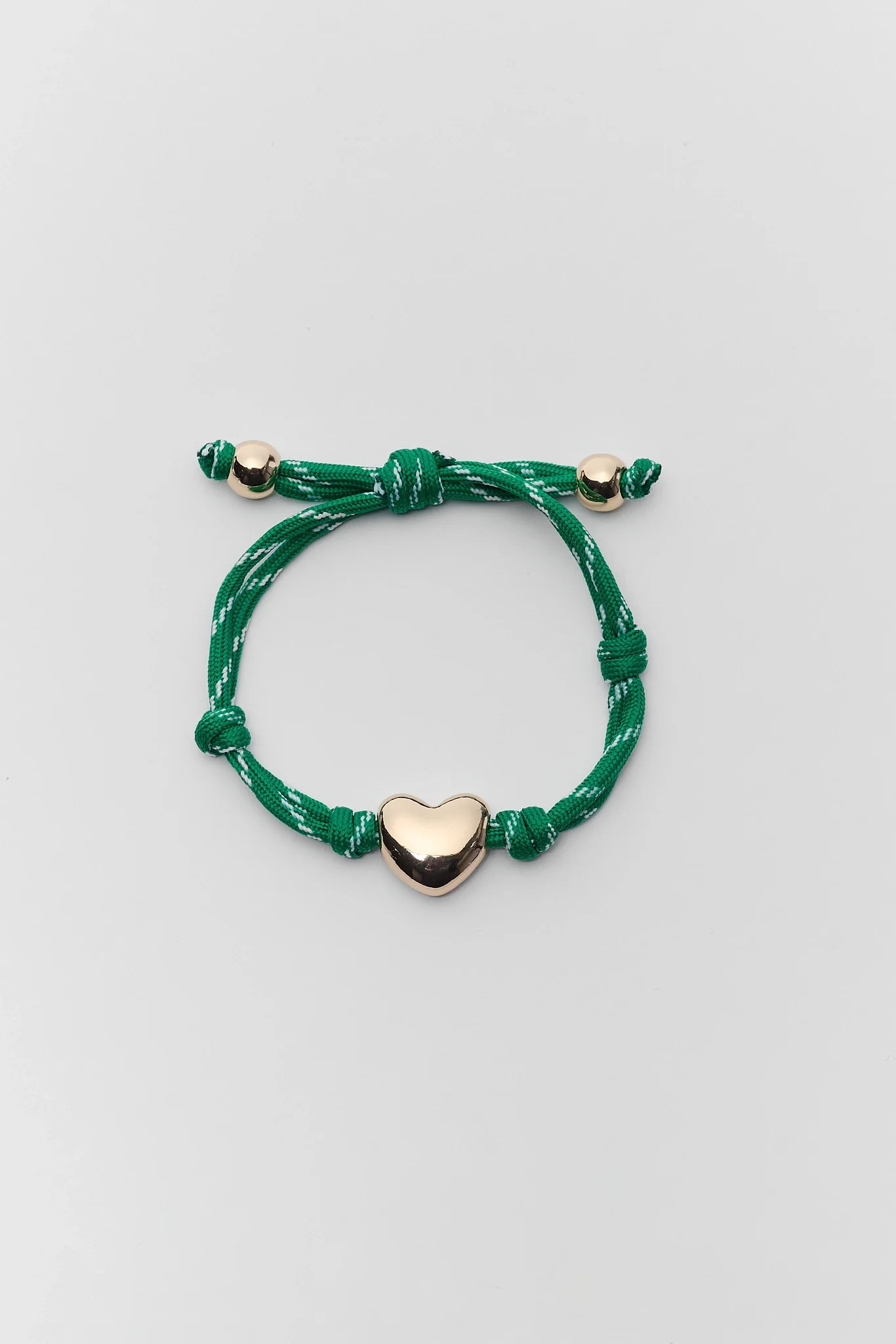 Green Paracord Heart Charm Bracelet | Avara