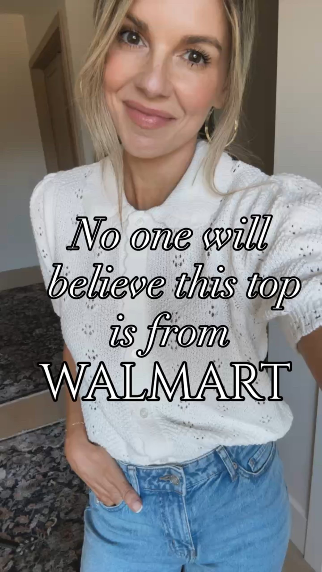 Nobody will believe this top is from Walmart! The BEST item I’ve bought from Walmart and it’s only $26. Linked my jeans and slingback heels as well 🤍 Wearing my normal size Small.

#LTKSeasonal #LTKootd