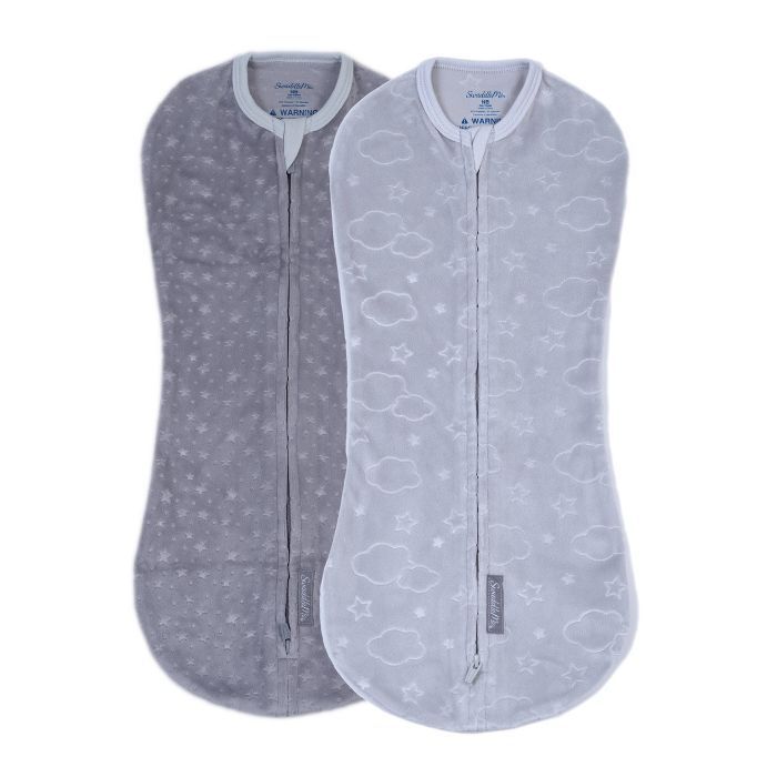 SwaddleMe Pod in Soft &#38; Cozy Velboa Swaddle Wrap - Clouds &#38; Stars - 0-2 Months - 2pk | Target